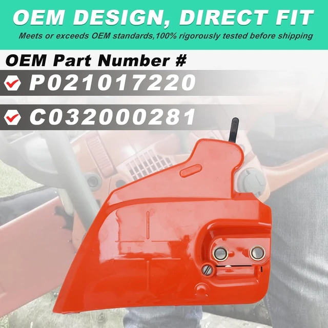 Alt view image 7 of 7 - P021017220 Chain Brake Cover for Echo CS-370 CS-400 & Shindaiwa 402S Chainsaw, with CS-400 Bar Tensioner Kit, Brake Band & Bar Nut, Replaces C032000281 C032000280