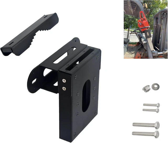 Main image of Universal Heavy Duty Chainsaw Holder Carrier for Tractors, ATVs, UTVs, Trucks & Utility Vehicles, Fits Most Chainsaws, ROPS Mountable (7.3" Black)