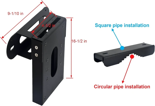 Alt view image 3 of 6 - Universal Heavy Duty Chainsaw Holder Carrier for Tractors, ATVs, UTVs, Trucks & Utility Vehicles, Fits Most Chainsaws, ROPS Mountable (7.3" Black)
