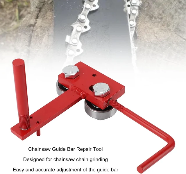 Alt view image 4 of 7 - Cast Iron & Aluminum Chainsaw Bar Rail Tightening Repair Tool, Closing Adjuster for Chain Grinding