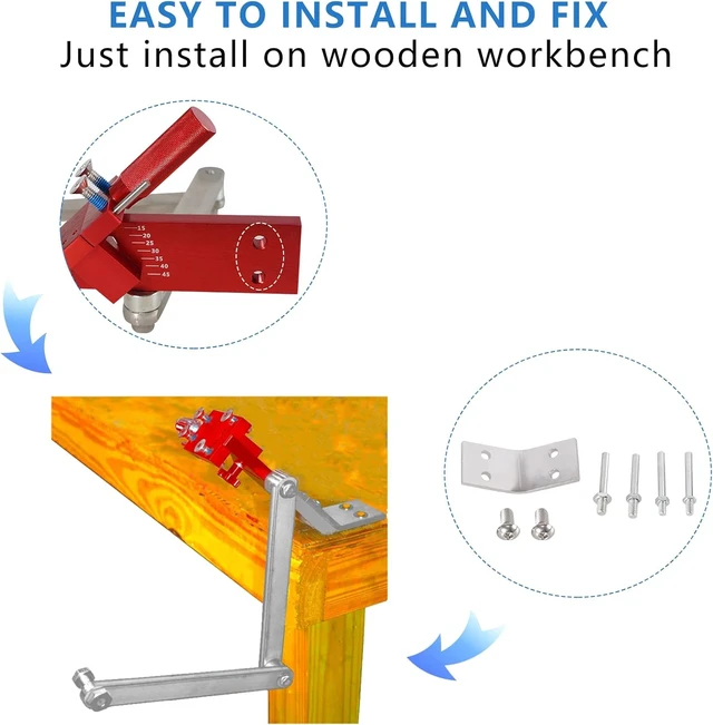 Alt view image 6 of 7 - 15°-45° Adjustable Lawn Mower Blade Sharpener Ergonomic Home & Commercial Sharpening Balancer Bracket Kit, Replacement for 5005 (Red)