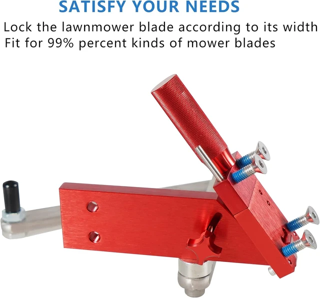 Alt view image 5 of 7 - 15°-45° Adjustable Lawn Mower Blade Sharpener Ergonomic Home & Commercial Sharpening Balancer Bracket Kit, Replacement for 5005 (Red)