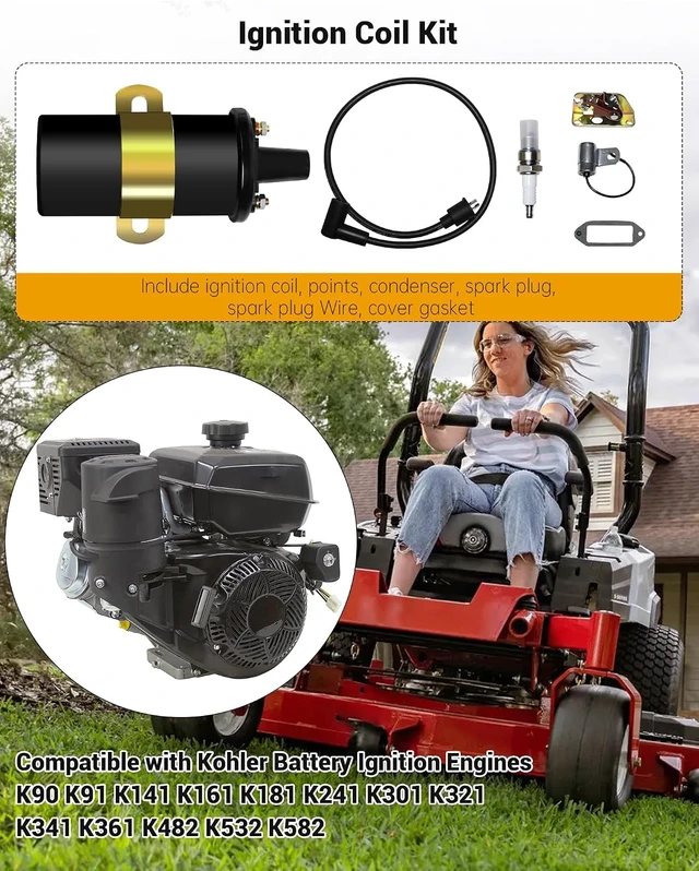 Alt view image 2 of 6 - Ignition Coil, Breaker Points, Condenser, Spark Plug & Spark Plug Wire