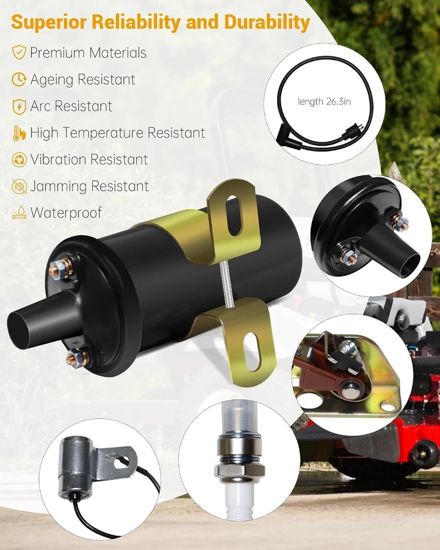 Alt view image 5 of 6 - Ignition Coil, Breaker Points, Condenser, Spark Plug & Spark Plug Wire