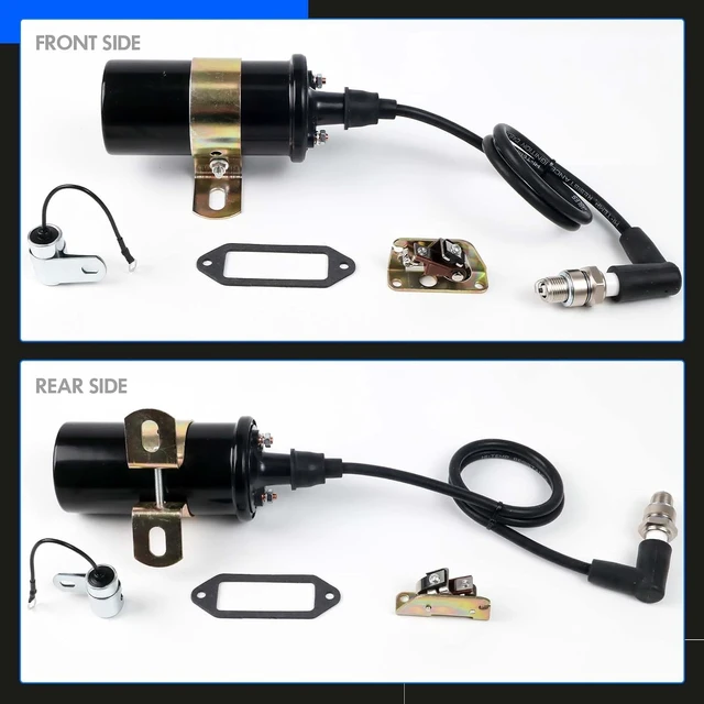 Alt view image 7 of 7 - Ignition Coil, Points, Condenser, Spark Plug & Wire for Kohler K-Series Engines K90 K91 K141 K161 K181 K241 K301 K321 K341 K361 K482 K532 K582, Replaces 47 150 01-S & 230722-S