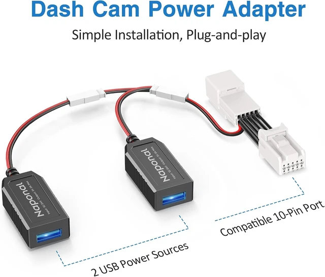 Alt view image 5 of 7 - GPS Dash Cam Power Adapter (10 Pin Type C) with Auto-Dimming Rearview Mirror