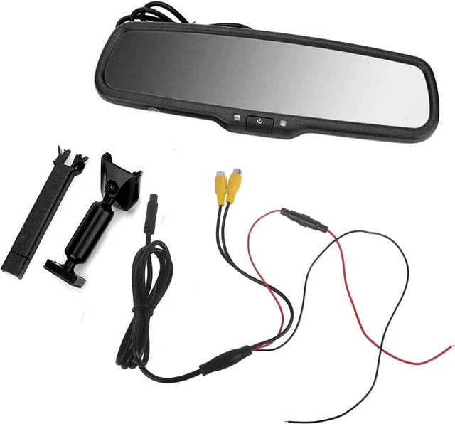 Main image of HD Auto-Dimming Car Rearview Mirror Monitor with Reversing Image for Parking, Black Bracket Included