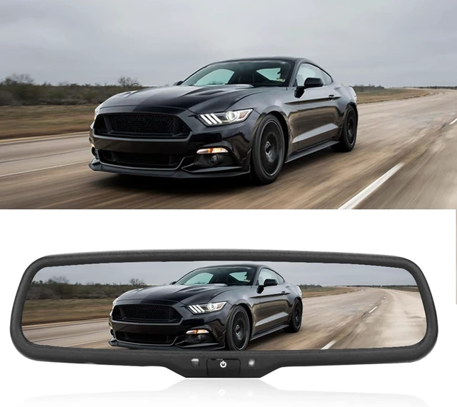Alt view image 3 of 7 - HD Auto-Dimming Car Rearview Mirror Monitor with Reversing Image for Parking, Black Bracket Included