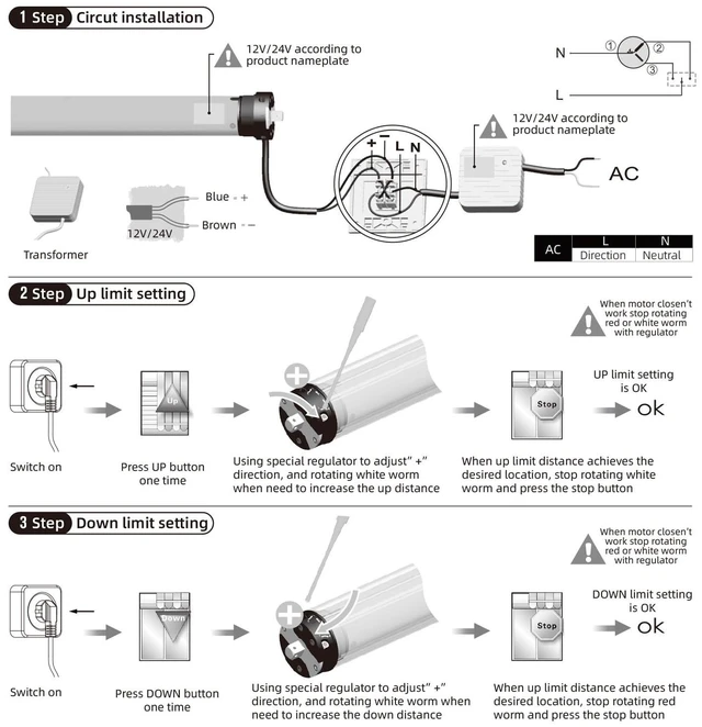 Alt view image 7 of 7 - DM25DS 12V Electric Roller Shade Replacement Motor for 1-3/16" Shade Tubes, RV Window Shade Motor