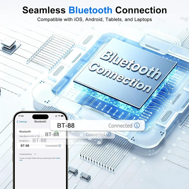 Alt view image 2 of 7 - Bluetooth Headset with Microphone for Truck Drivers AI Noise Canceling, One Mute Button, BT & USB Dongle, Wireless for Work, Office, Call Centers, Phones & PC