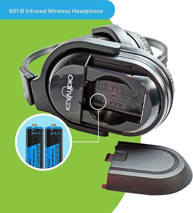Alt view image 3 of 7 - RP Accessories IR-601B Infrared Wireless Headphones, 2-Channel Folding for Car TV & DVD Audio, Set of 3