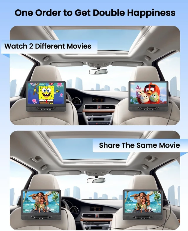 Alt view image 5 of 7 - 12.5 Inch Dual Screen Car DVD Player for Kids' Backseat Entertainment