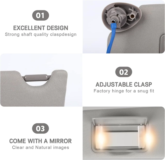 Alt view image 3 of 7 - Sun Visor with Light for 2008-2012 Honda Accord (Driver & Passenger Side)