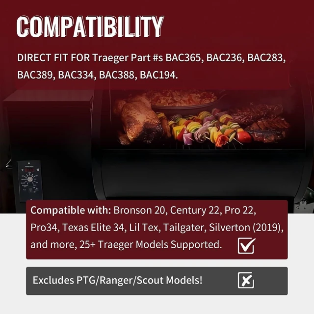 Alt view image 4 of 7 - Controller Kit for Traeger BAC236 & BAC283 (No Temp Probe Ports)