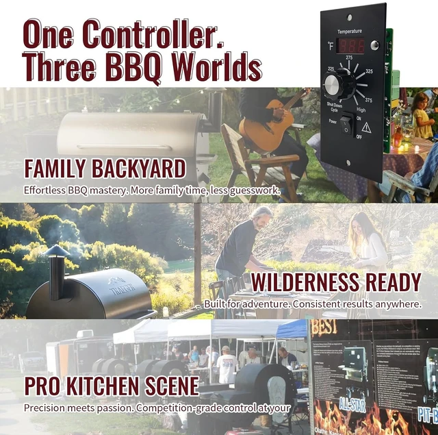 Alt view image 6 of 7 - Controller Kit for Traeger BAC236 & BAC283 (No Temp Probe Ports)