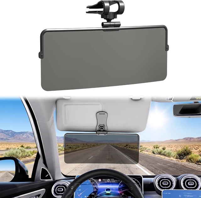 Alt view image 7 of 7 - UV400 Polarized Anti-Glare Sun Visor Extender for Cars