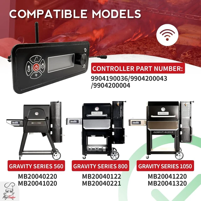 Alt view image 3 of 7 - WiFi Control Board Replacement for Masterbuilt Gravity 560/800/1050 Smoker