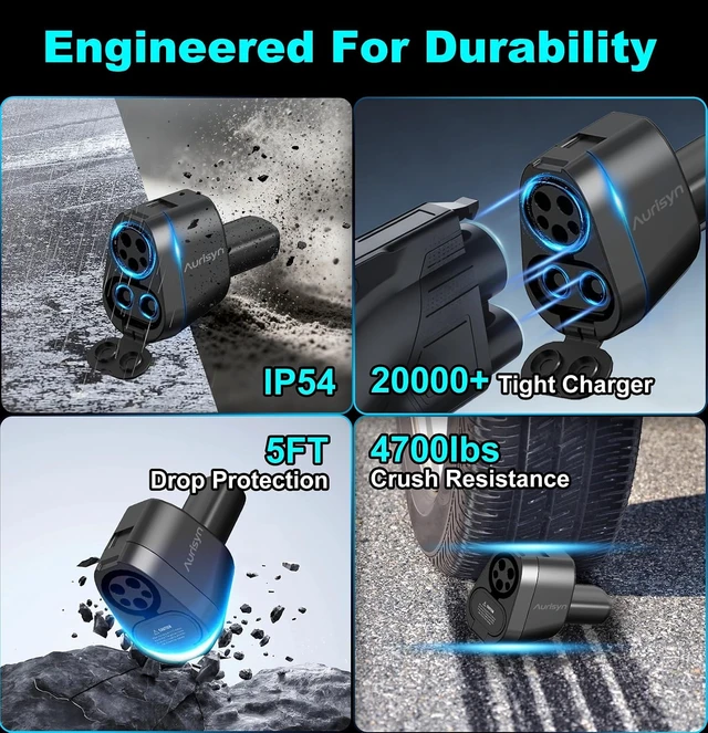 Alt view image 6 of 7 - 2-in-1 CCS1 to NACS & J1772 to Tesla Adapter, Max 250kW 500V Fast Charging for Model 3/Y/X/S/Cybertruck, ChargePoint/EVgo/Electrify America Compatible