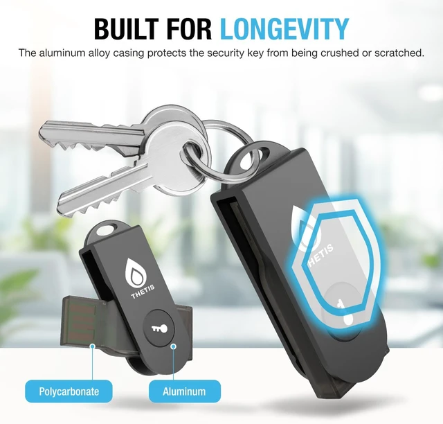 Alt view image 6 of 7 - PRO-A for Business USB-A FIDO2 Security Key L1, MFA & Passkey Access for School ERP & Employee Accounts, Coinbase/Google Workspace Compatible, 2 Pack