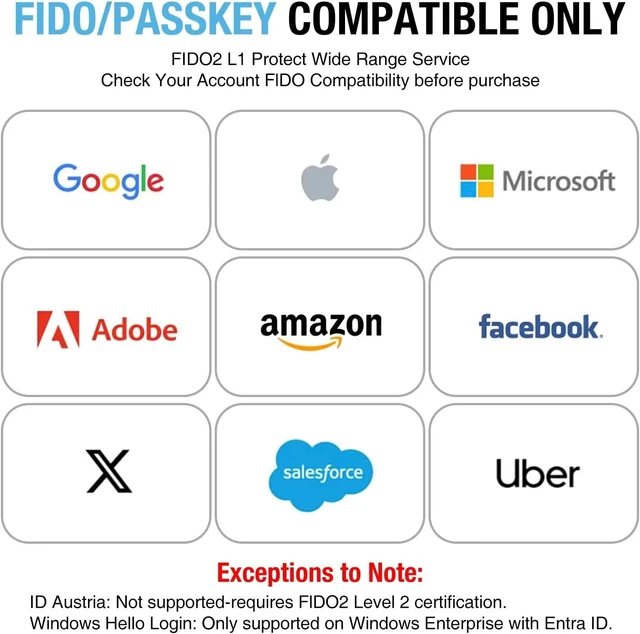 Alt view image 3 of 7 - Nano-C for Business USB-C FIDO2 Security Key L1, MFA & Passkey Access for School ERP & Employee Accounts, Coinbase/Google Workspace Compatible, 2 Pack