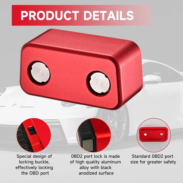 Alt view image 4 of 6 - OBD2 Port Anti-Theft Lockout Tool, OBD Port Protector for Cars, SUVs & Trucks (Red)