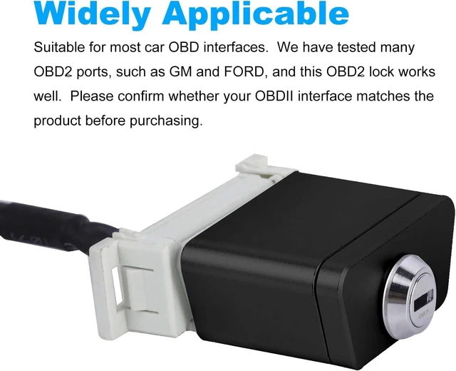 Alt view image 2 of 7 - Metal OBD2 Port Lock with Two Keys, OBDII Connector Protector for Most Cars, SUVs & Trucks