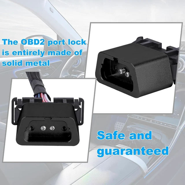 Alt view image 3 of 7 - Metal OBD2 Port Lock with Two Keys, OBDII Connector Protector for Most Cars, SUVs & Trucks