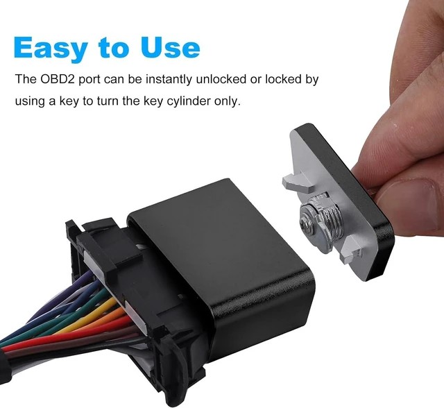 Alt view image 6 of 7 - Metal OBD2 Port Lock with Two Keys, OBDII Connector Protector for Most Cars, SUVs & Trucks