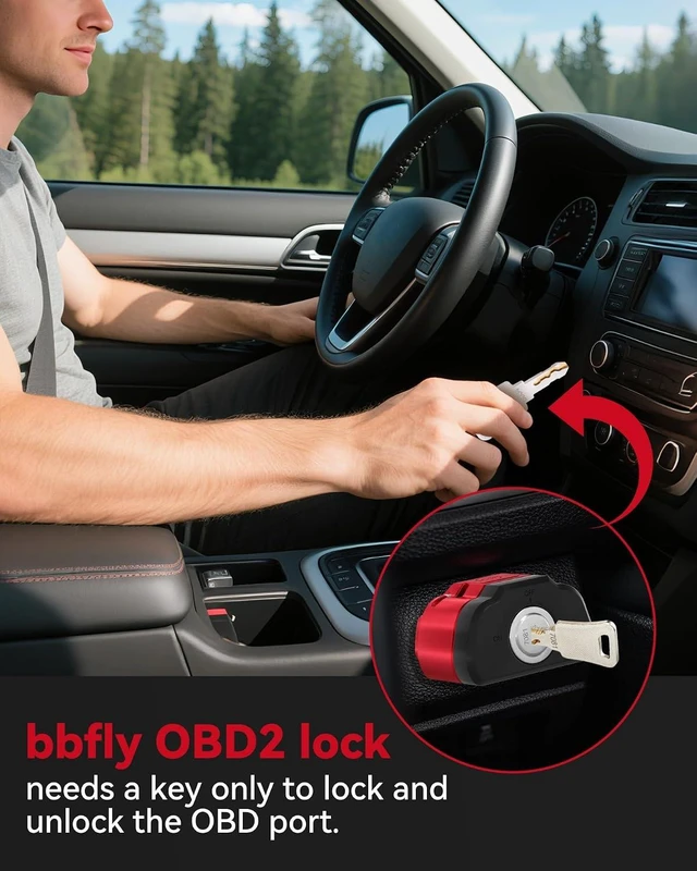 Alt view image 5 of 6 - Car OBD2 Port Lock with Key, Anti-Theft Protector