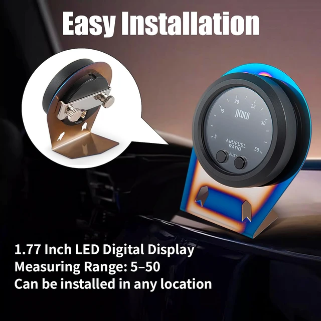 Alt view image 6 of 7 - Universal Wideband UEGO Multi-Fuel Air/Fuel Ratio (AFR) Gauge Kit