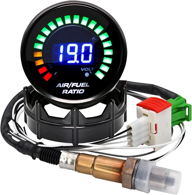 Main image of 52mm (2-1/16") LED Digital Air/Fuel Ratio Gauge with Narrowband O2 Sensor, 12V Car Gauge