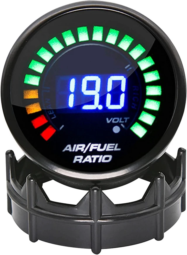 Alt view image 4 of 6 - 52mm (2-1/16") LED Digital Air/Fuel Ratio Gauge with Narrowband O2 Sensor, 12V Car Gauge