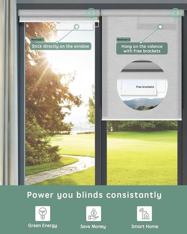 Alt view image 2 of 5 - Indoor Solar Panel for Motorized Blinds & Shades