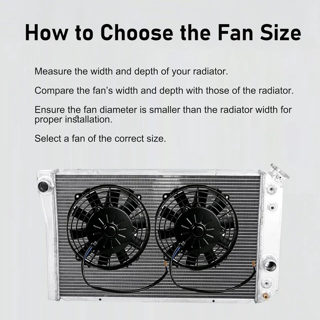 Alt view image 5 of 7 - 8 Inch Reversible 12V 80W Slim Electric Radiator Fan, Push & Pull, Universal Fit for Car/Truck/SUV (Black w/Mount)