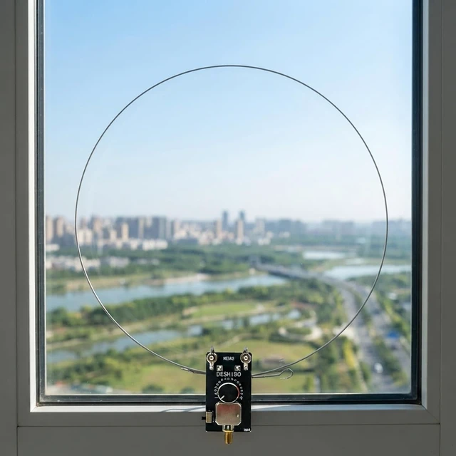 Alt view image 6 of 7 - NE592 Active Loop Shortwave Antenna with Metal Shield