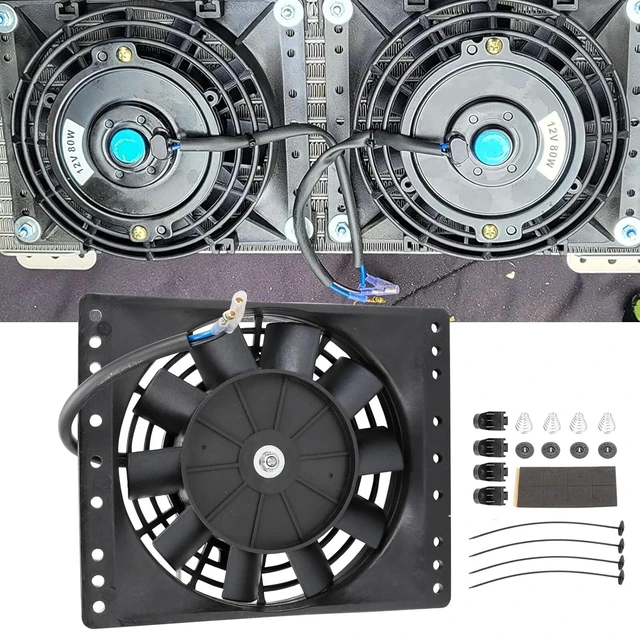 Alt view image 5 of 7 - Universal 6" Electric Radiator Cooling Fans Pull Type, Pack of 2