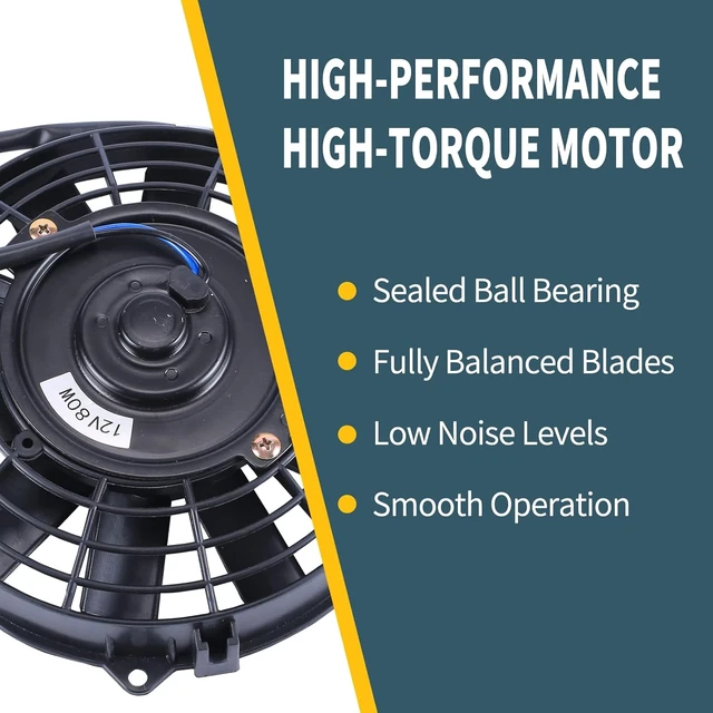 Alt view image 6 of 7 - 7-Inch Slim Push/Pull Electric Radiator Cooling Fan, Black