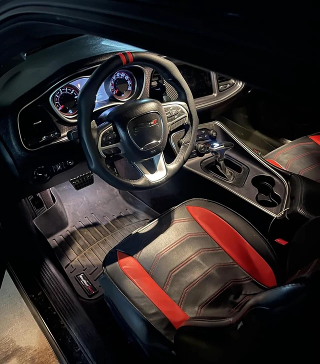 Alt view image 3 of 7 - Quick-Install Nappa Leather Steering Wheel Cover, Fits 14.515 Inch Wheels