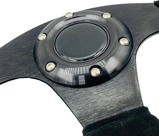 Alt view image 5 of 7 - 13" Sim Racing Steering Wheel Wrap Suede Leather with Blue Stripe