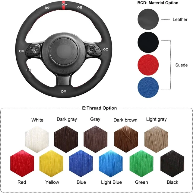 Alt view image 4 of 4 - Custom-Fit Stitch-On Steering Wheel Cover for Toyota