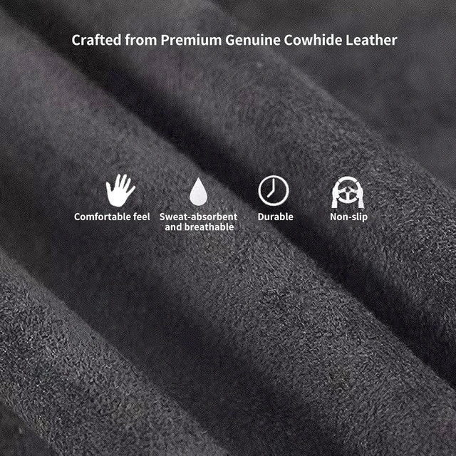 Alt view image 4 of 7 - DIY Stitch-On Suede Leather Steering Wheel Wrap Kit for 1718" Wheels Superior Sweat Absorption & Non-Slip Grip, Comfortable, Durable Year-Round Upgrade