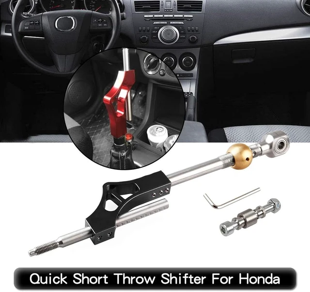 Alt view image 3 of 7 - RYANSTAR Adjustable Shifter Extender Short Shifter Compatible with Civic CRX Del Sol Acura Integra B/D Series Engine, Black
