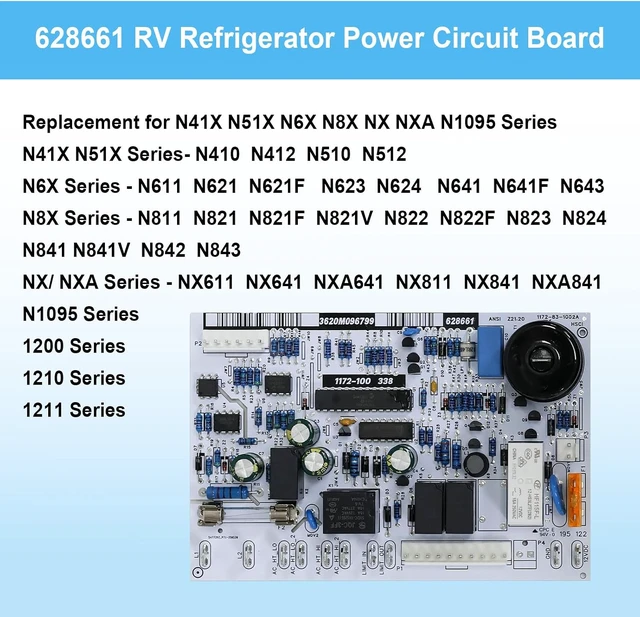 Alt view image 2 of 7 - Refrigerator Power Circuit Board Kit, 628661