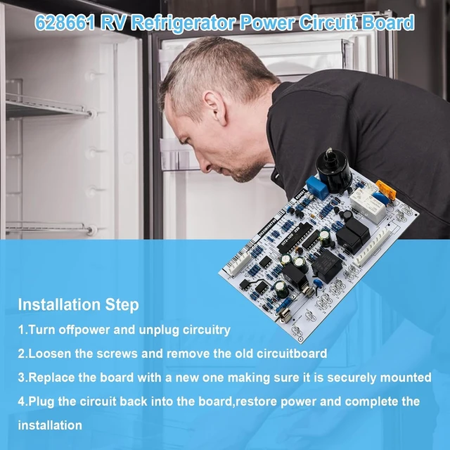 Alt view image 6 of 7 - Refrigerator Power Circuit Board Kit, 628661
