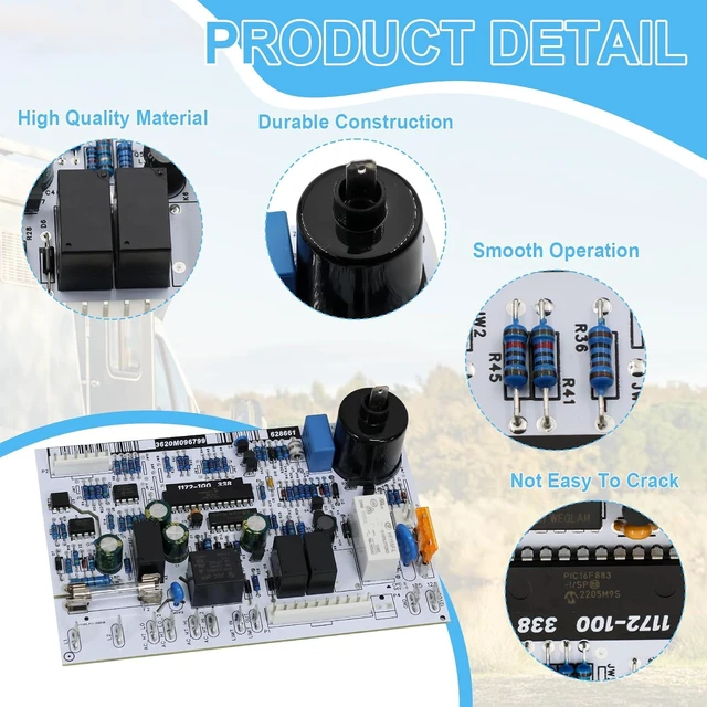 Alt view image 5 of 7 - Refrigerator Power Circuit Board Kit, 628661
