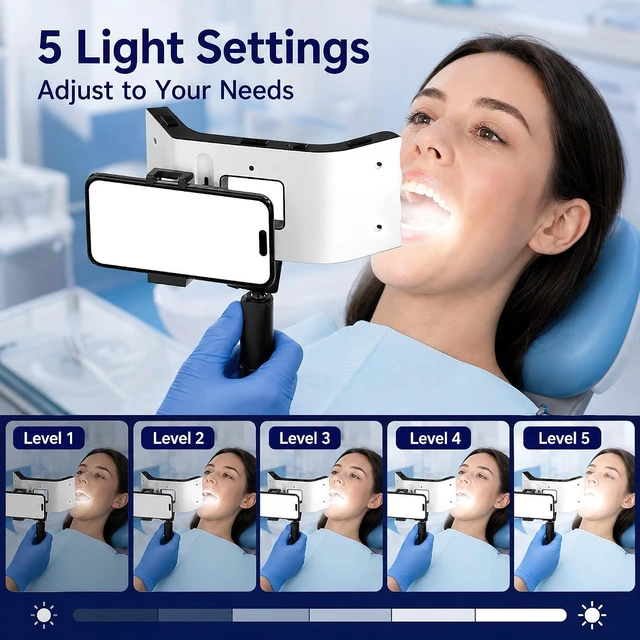 Alt view image 5 of 7 - 360° LED Ring Fill Light for Dental Photography Universal Clip Mount