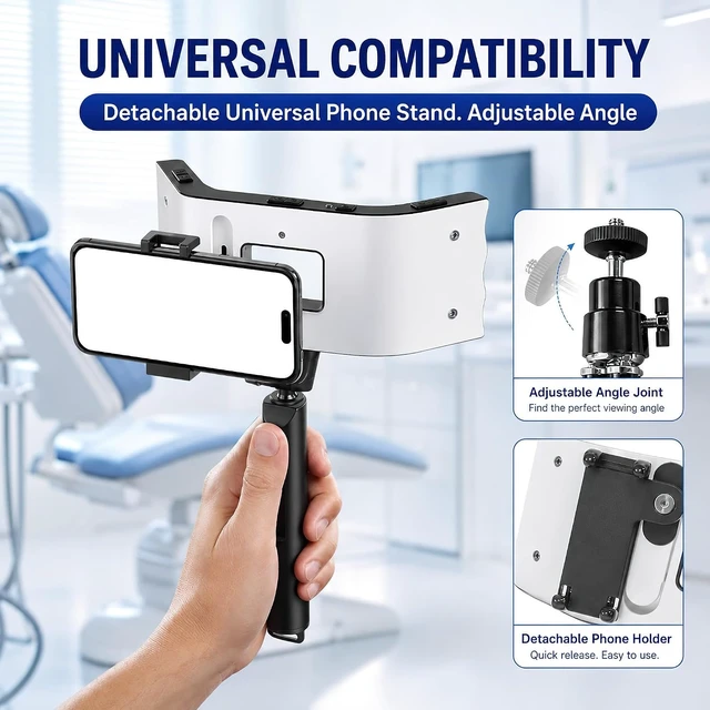Alt view image 6 of 7 - 360° LED Ring Fill Light for Dental Photography Universal Clip Mount
