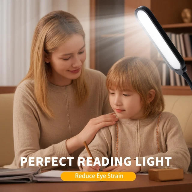 Alt view image 3 of 7 - CRI95+ 18W 3000LM Floor Lamp for Living Room 3 Color Temps, Gooseneck Adjustable Dimmable Standing Lamp with Remote & Touch Control for Bedroom, Office, Tattoo Light