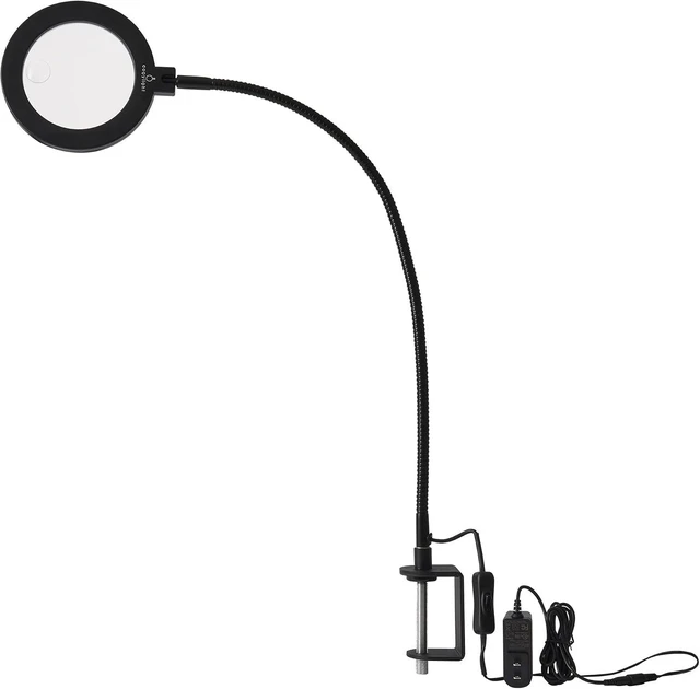 Main image of LED Work Light with Magnifying Glass & Clamp Base