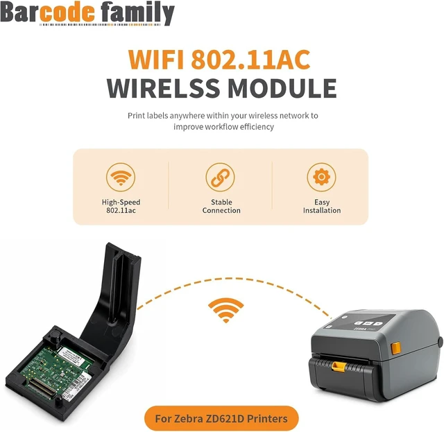 Alt view image 3 of 7 - P1112640-017A 802.11ac WiFi Wireless Module for ZD621D, 203/300 DPI